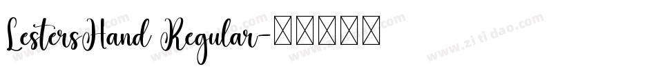 LestersHand Regular字体转换